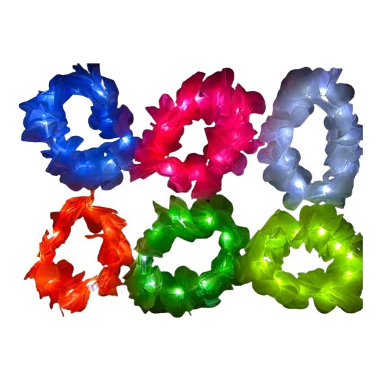 Corona Hawaiana Led Tela Color