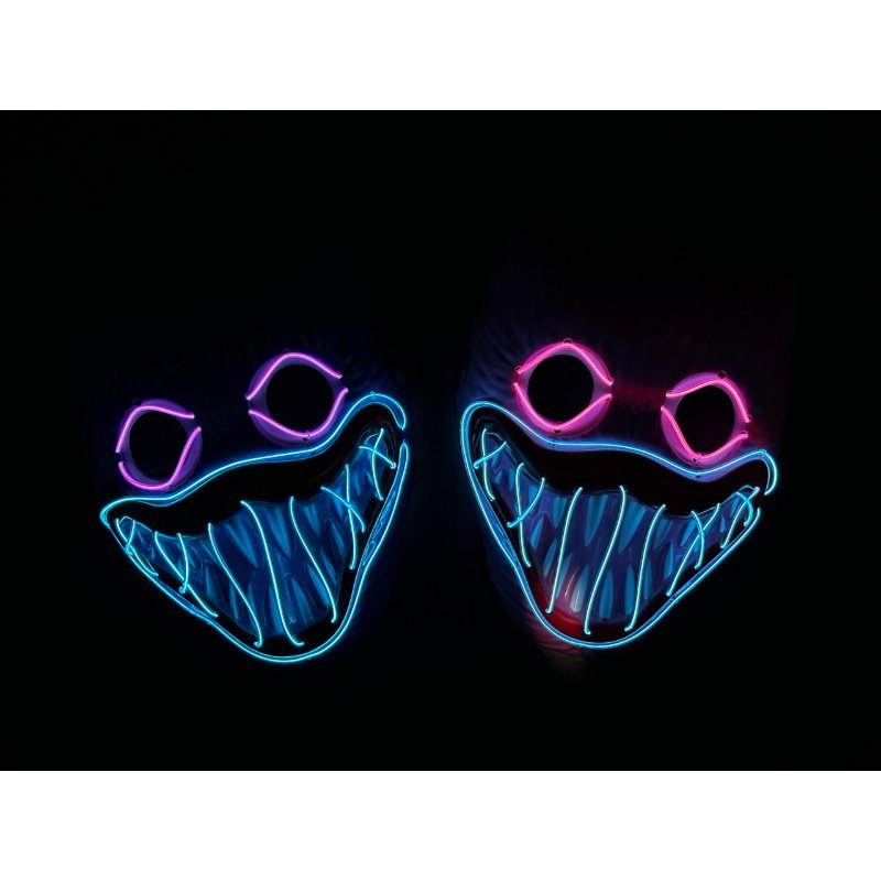 Mascara Diabolica Con Luz Led Neón Bicolor · foto 2